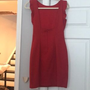 Red mini dress